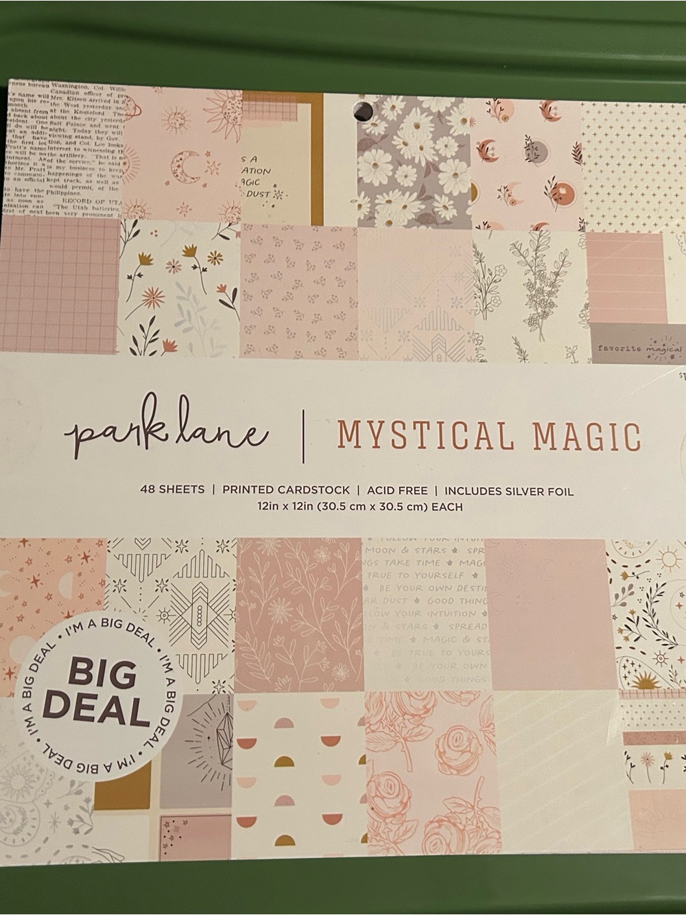 Park Lane Mystical Magic Printed Cardstock - Pink